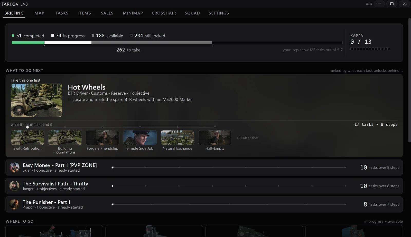 Raid briefing screen with map overview